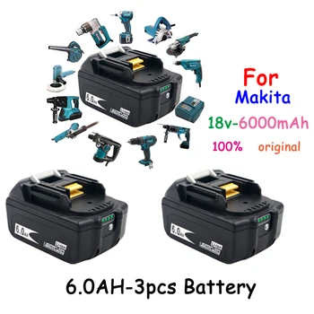 1-3 бр. BL1860 Акумулаторна Батерия 18v 6000 mah Литиево-йонна за Makita 18v Батерия BL1840 BL1850 BL1830 BL1860B LXT 400