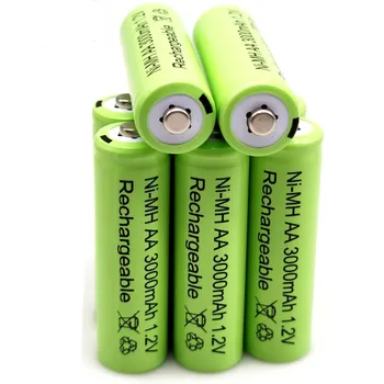100% нова батерия 1,2 V 3000 mAh NI MH AA с предварително натоварване, акумулаторна батерия NI-MH акумулаторна батерия AA batera para juguetes micrfono de la cmara