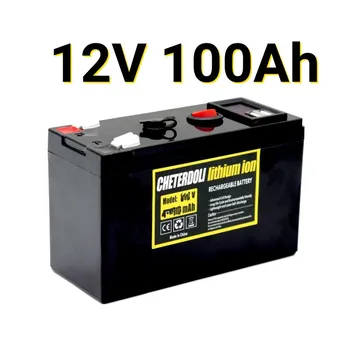 12 Батерия 100Ah 18650 литиево-йонна Акумулаторна Батерия Акумулаторна Батерия за Слънчева Енергия Батерия за Електромобили + Зарядно устройство 12.6v3A