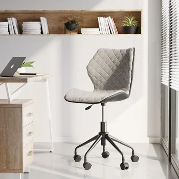 13-инчов работно стол с въртяща и регулируема на височина, 200 кг. Просторен сив стол за офис мебели