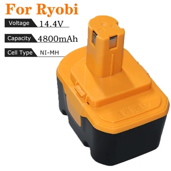 14,4 V 4.8 Ah Сменяеми батерии за Ryobi RY6200 RY6201 RY6202 CBI1442D 130224010 130224011 Електроинструмент NiMH Акумулаторна Батерия