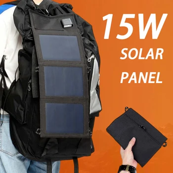 15 Вата Слънчево Складное Преносимо Зарядно Sunpower За Пътуване на Открито, Чанта за производство на електроенергия, Usb Зареждане, за Телефон, 30 W, Слънчева Сгъваема Чанта