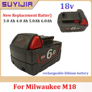 18 Акумулаторна Литиева Батерия 3,0 4,0 Ah Ah 5,0 Ah 6,0 А за - Milwaukee Съвместими 48-59-181 48-59-1850 Безжични електрически инструменти