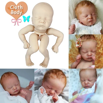 18-инчов кукла-реборн Шарлот, спален комплект за новородено е с извити крака, непълни детайли с филтър корпус