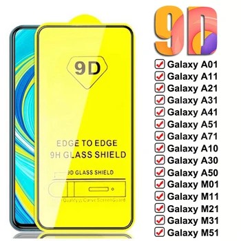2 бр. Защитно Стъкло За Samsung Galaxy A01 A11 A21 A31 A41 A51 A71 Закалено Стъкло Samsung M01 M11 M21 М31 M51 Протектор на Екрана