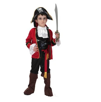 2016 Безплатна доставка костюм за Хелоуин детски cosplay костюм за ролеви игри, детска празнична дрехи на дребно е продажбата на пиратски костюм деца