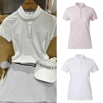 2023 Дамски пролетно-лятна тениска-поло Master Бъни Golf с къс ръкав, приталенная спортна риза за голф, модерен спортен топ