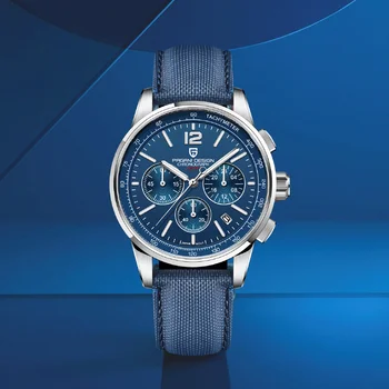 2023 Нов дизайн на код на PAGANI, мъжки часовник, кварцов часовник за мъже, спортни, хронограф с автоматична дата, водонепроницаемое сапфирен кристал VK63