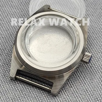 38 мм сводест стъклен ретро кутия за часовници е от неръждаема стомана, подходящ за Япония NH35 NH36 ETA2824 PT5000 механизъм за самостоятелно ликвидация
