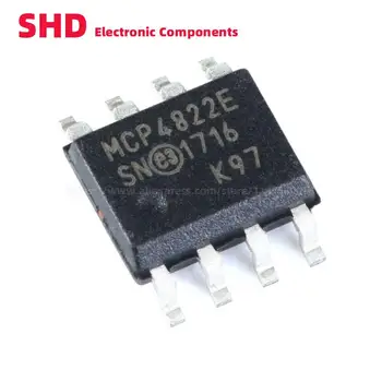 5ШТ MCP4822 MCP4822E MCP4822-E/SN MCP4822T-E/SN SOIC-8 Цифроаналоговых конвертори - КПР Dual 12-битов DAC SMD IC