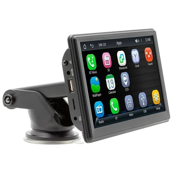 7-инчов преносим авто MP5 плейър, авто настолен монитор, поддръжка на свързване на мобилни телефони CarPlay, автозеркальная връзка CarPlay Android