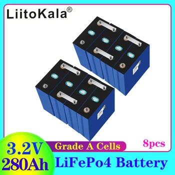 8ШТ LiitoKala 3,2 V 280Ah Lifepo4 Батериите Клас 300Ah 48V 280AH Акумулаторна Батерия за Система за Съхранение на Слънчева енергия