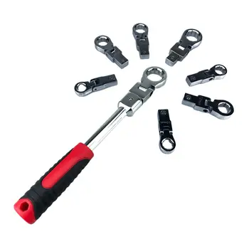 9x гъвкави гаечных ключове с механизма на палеца, ръчен инструмент за поддръжка на битова техника, ремонти на ръцете си, комбиниран ключ с гумена дръжка