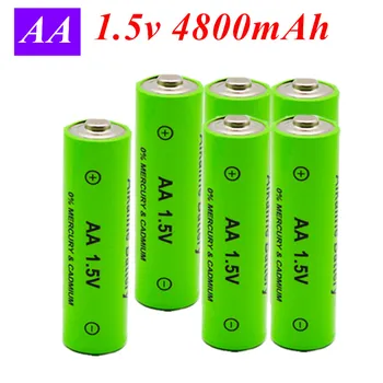 Batterie 1.5 V AA 4800mAh rechargeable nouveau modèle, lampe LED, jouet MP3 nouvelle base, distribution gratuite