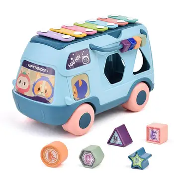 Cartoony Автобус Детски Играчки Мини-Автомобил, Автобус Играчка Слот Превозни Средства Забавни Играчки За Деца Подаръци На Момчетата
