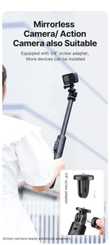 Fhx-tyc 1 1,5 м Bluetooth Безжична Селфи Нож Статив, Монопод за смартфон GoPro Hero 11 10 9 8 7 Рефлексен Фотоапарат insta360 X3