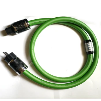 Hi-End 8N OCC посеребренный 6кор захранващия кабел от въглеродни влакна САЩ/ЕС джак Hi-Fi аудио усилвател Говорител на захранващия кабел за променлив ток