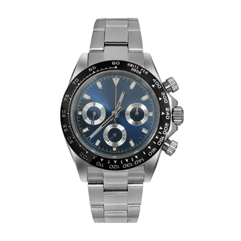 Homage 7750 хронограф, реколта комбинираната часовници с пандой, мъжки кварцов часовник VK63, водоустойчив, безплатна доставка