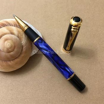 Jinhao 500 Classic Blue Метална химикалка писалка със златно покритие за писане JR987