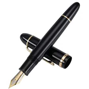 Jinhao X159 #8 Сверхтонкая писалка с тънък перо, черна акрилна дръжка голям размер за писма