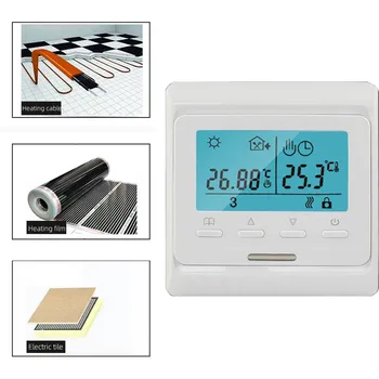 LCD седмичен програмируем регулатор на температурата на пода с топъл Контролер 16A 230V Въздушен механичен термостат за топла стая универсален