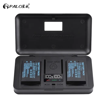 PALO LP-E12 Батерия LP E12 + Кутия за съхранение/Интерфейс SD/LCD-зарядно устройство за Canon Rebel SL1 100D Kiss X7 EOS-EOS M M M2 EOS M10 M50