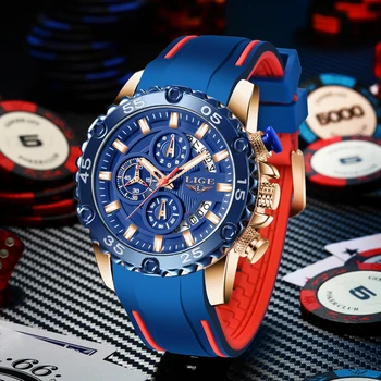Relogios Masculinos Часовници истински оригинална марка LIGE Военни часовници за мъже спортни кварцов ръчен часовник водоустойчив хронограф
