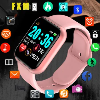 Y68 Bluetooth Дамски спортни умни часовници Мъжки водоустойчив смарт часовници Монитор на сърдечната честота интелигентни Андроид Relogio фитнес тракер reloj