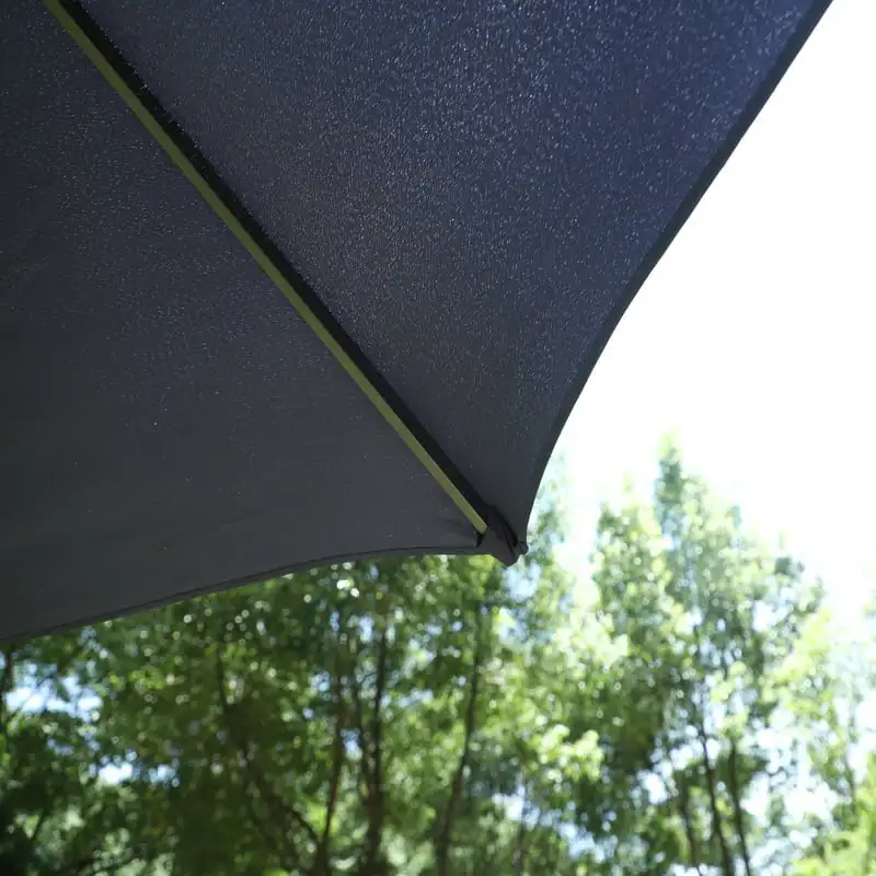 10-крак чадър за двор, 3 нива, вентилирани чадър за пазара на открито с дръжка и наклон, изцяло алуминиева рамка, тъмно синьо за плаж на открито G