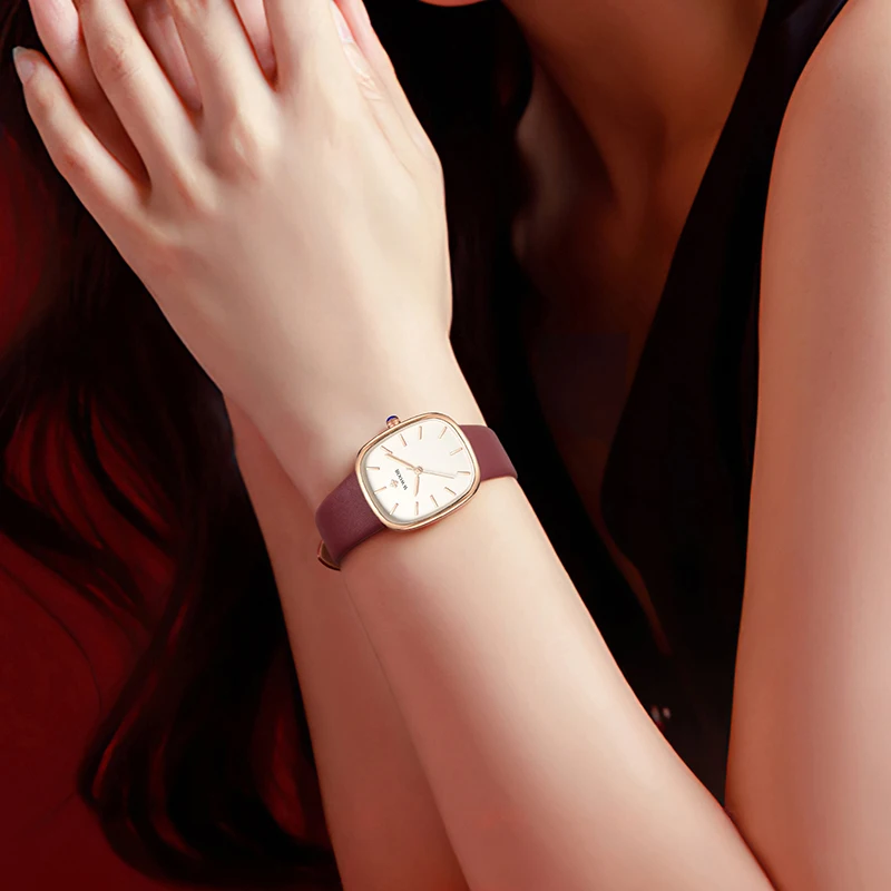 WWOOR висок клас марка, модерни елегантни дамски часовници, минималистичные Луксозни кожени дамски часовник, дамски кварцов часовник Relogio Feminino