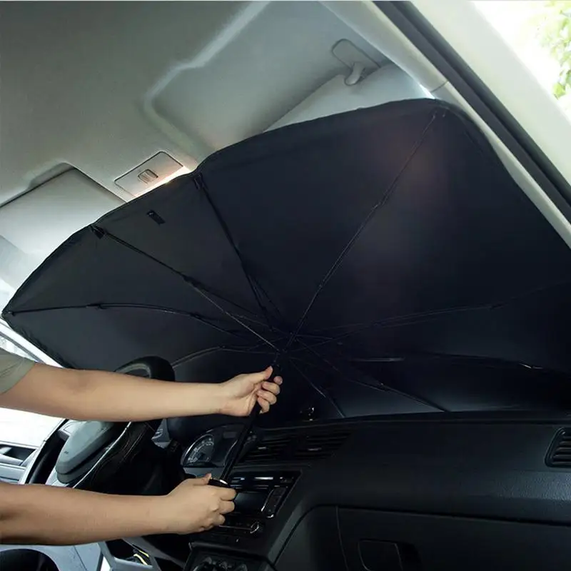 Авто чадър, козирка, сгъваем чадър, сенника за кола, блокира въртенето на ултравиолетовите лъчи, защита на вътрешността на колата от слънцето за
