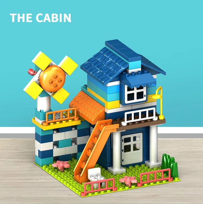 Детски класически строителен къща Пластмасови блокове САМ творчески тухли на Едро начална образование детски играчки Блок коледен подарък