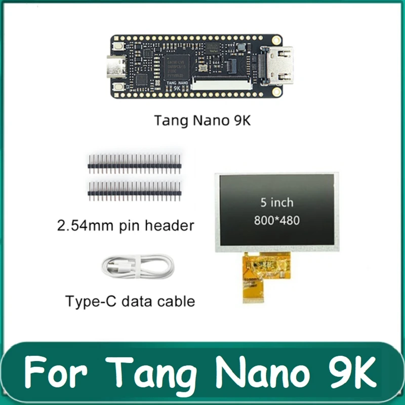 За таксите за развитие Tang Nano 9K FPGA с 5-инчов SPI-екран GW1NR-9 RISC-V RV HD 40P Интерфейс RGB
