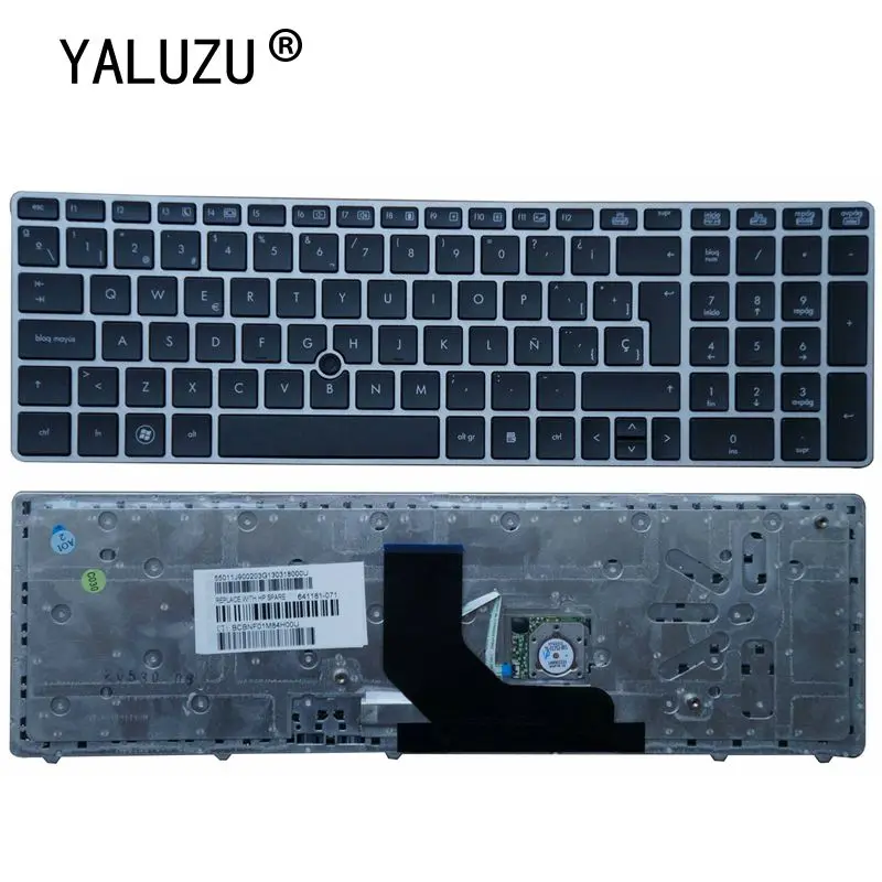 Клавиатура SP Layout за HP EliteBook 8560P 8570P 8560B в сребрист рамка с кулисой