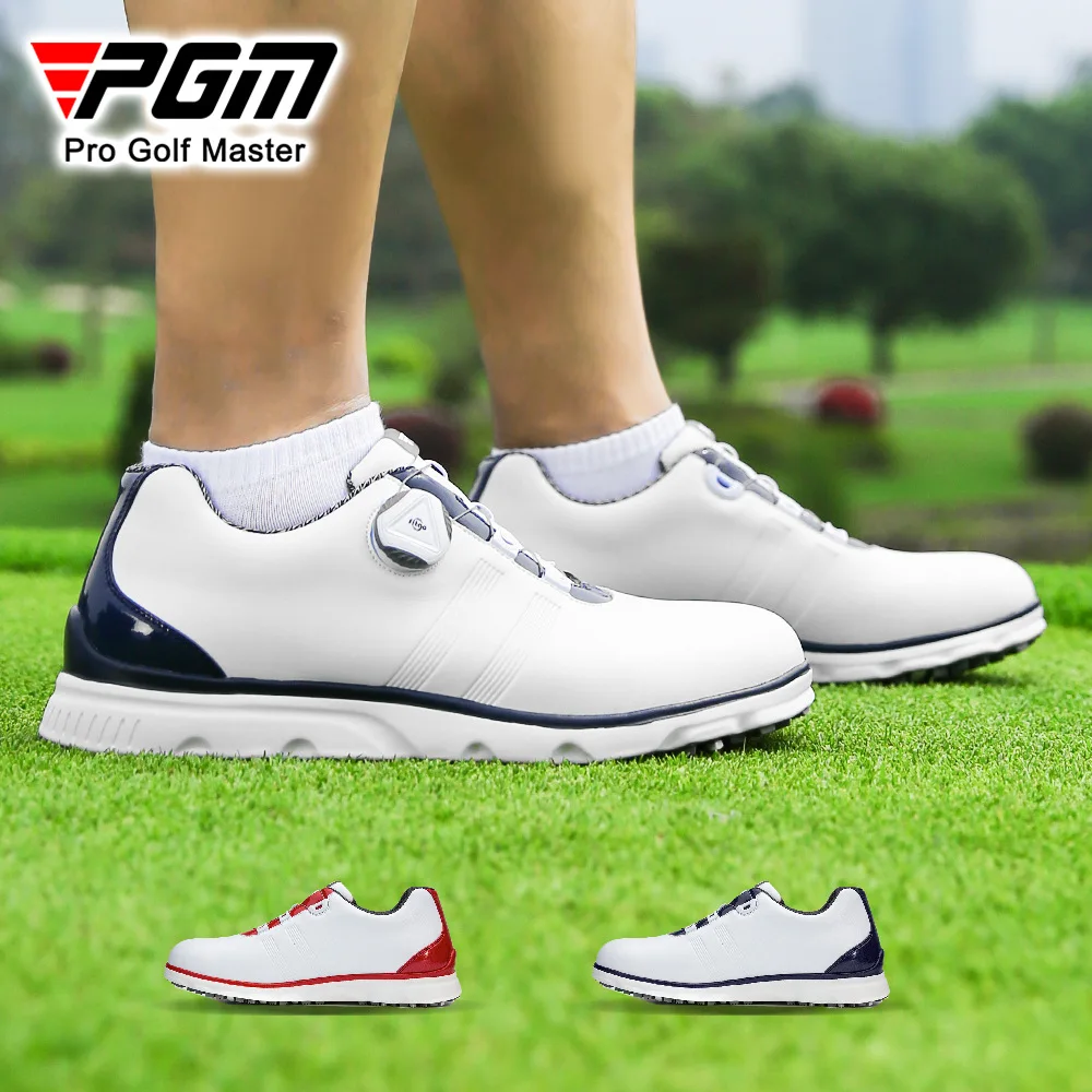 Мъжки обувки за голф PGM, водоустойчива дишаща мъжки обувки за голф, мъжки въртящи се връзки, спортни обувки, нескользящие маратонки XZ164