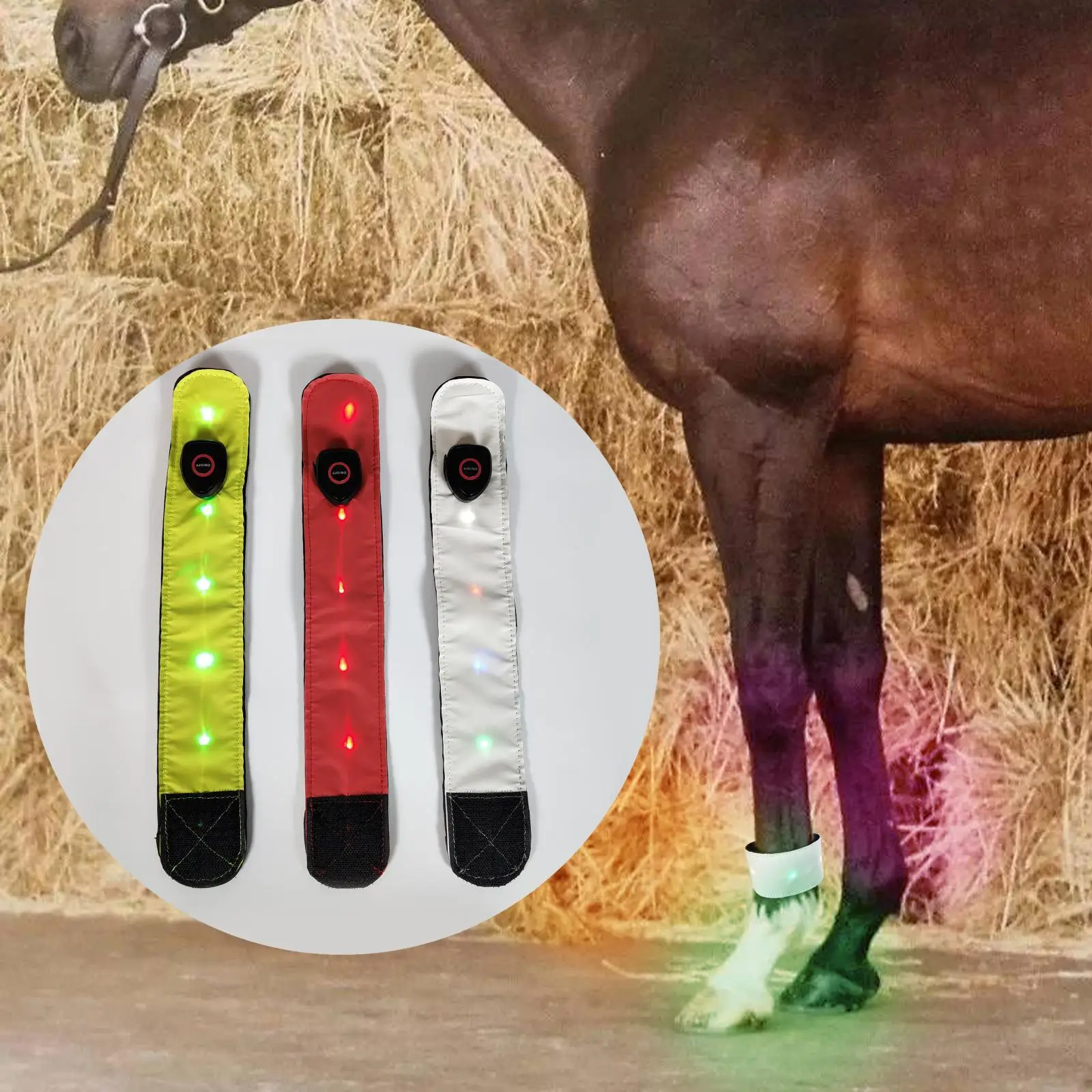 Неопреновый отразяваща конен led каишка на щиколотке, колани за конна езда, скокове