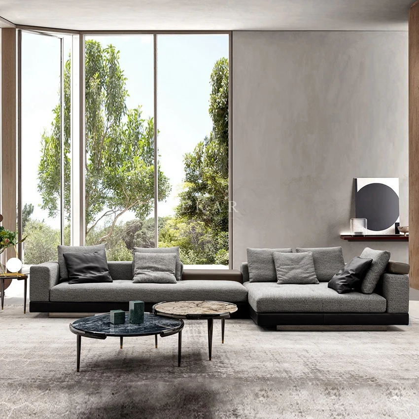 Ново записване, мебели за дома в съвременния италиански стил, секционни L-образна ъглова текстилен разтегателен, диван за хол