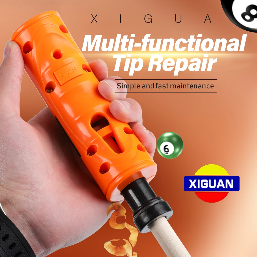 Оригинален инструмент за тренировка бильярдного басейна XIGUAN с върха 11-14 мм, Многофункционален Инструмент за ремонт на дюзи (Подстригване + Странична рязане + Подрязване на върха)