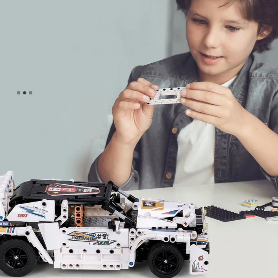 Технически блок, раллийная състезателна модел, автомобил с дистанционно управление на 2.4 Ghz, тухлена играчки, колекция радиоуправляеми коли за момчета, подаръци