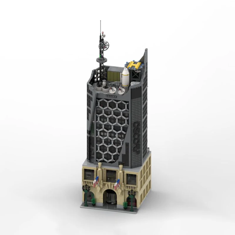 Филм-Man MOC Градивен елемент Oscorp Кула Модел Технически Тухли DIY Монтаж на Модулна Архитектура, Гледка Към Улицата Играчка За Подарък