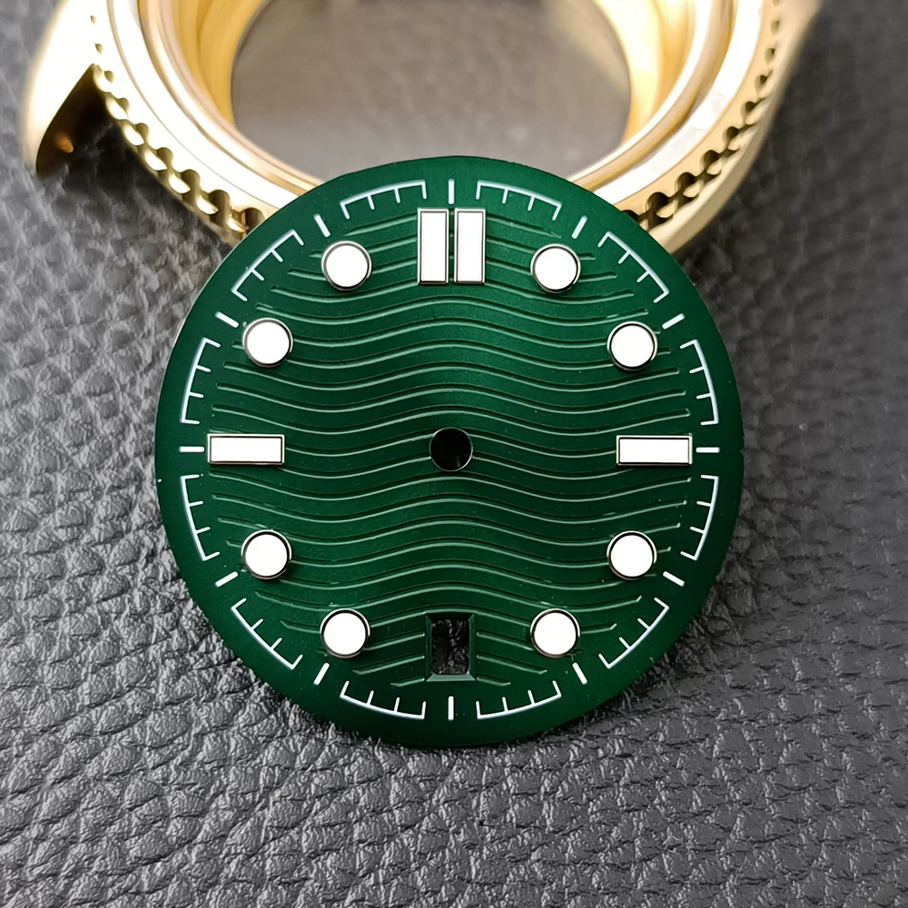 Циферблат часа Диаметър 31,5 мм, Зелен Светлинен механизъм за NH35, Аксесоари, резервни Части За часовници