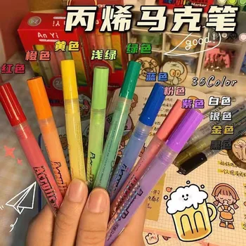 Акрилни маркер в насипно състояние, пълен комплект 24-цветна писалка за рисуване, единични детски маркер, водоустойчив с цветен маркер.