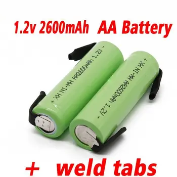 Акумулаторна батерия AA 1.2 2600 mah Ni MH батерия green shell Philips електрическа самобръсначка четка за зъби с сварочным фитил