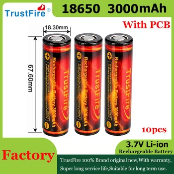 Батерия TrustFire 3,7 3000 mah 18650 за Power Bank акумулаторна батерия външна батерия за лаптоп Играчки инструмент литиеви батерии, преносими /самолет