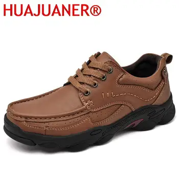 Висококачествени мъжки обувки от естествена кожа, удобна луксозна мъжки ежедневни обувки, обков за градинска, обувки от волска кожа, големи размери 38-48