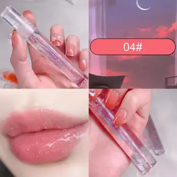 Влажен crystal jelly блясък за устни, блестящо, череша прозрачно масло за устни, Хидратиращи прозрачна течна червило, сладък грим, корейската козметика