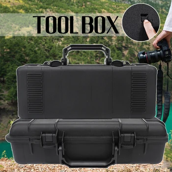 Водоустойчива кутия за инструменти, който предпазва от падане, пластмасов фланец куфар, органайзер, оборудване за безопасност, комплект инструменти с гъба за фотоапарати, контейнер за препарати