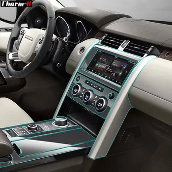 Вътрешна, централна конзола на автомобила, панел на арматурното табло, навигационния екран, защитно фолио за Land Rover Discovery 5 L462 2017-2020
