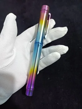 Гел химикалка от сплав T-itanium голям капацитет, с цветен дресинг, сверхпрочная неутрална дръжка