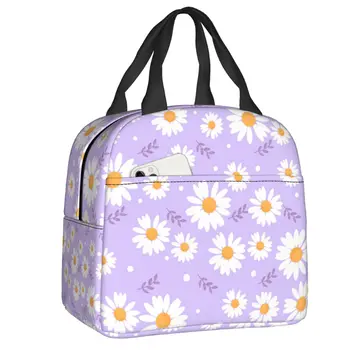 Дамски чанта за обяд с флорални принтом 